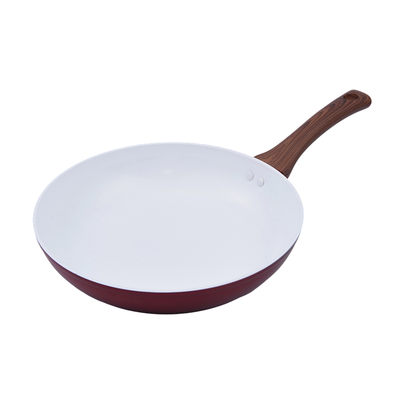 Set di pentole in alluminio forgiato con rivestimento interno in ceramica bianca classica