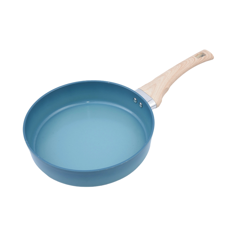 Padella per friggere profonda in alluminio forgiato a forma dritta
