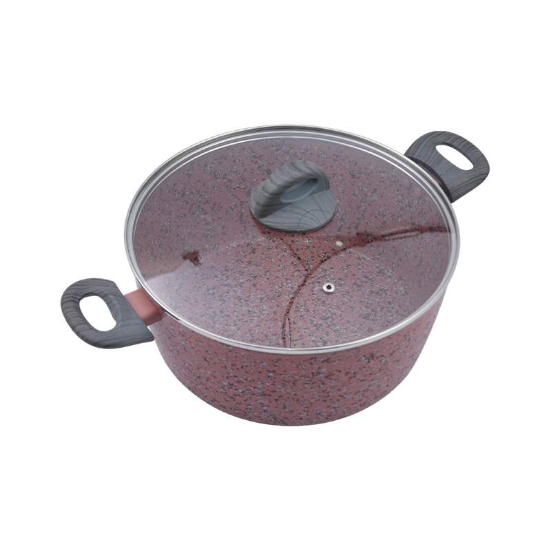 Casseruola in alluminio forgiato con granito rosa