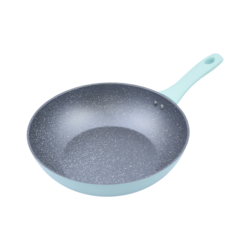 Set di pentole in alluminio forgiato con rivestimento in ceramica di marmo grigio classico