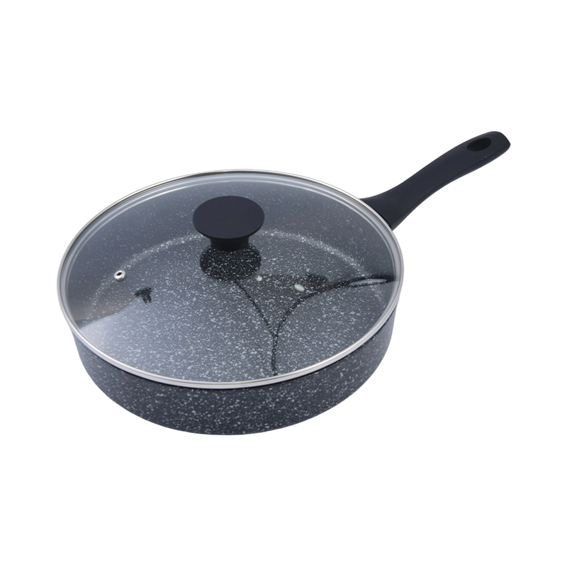Padella dritta in alluminio forgiato con coperchio