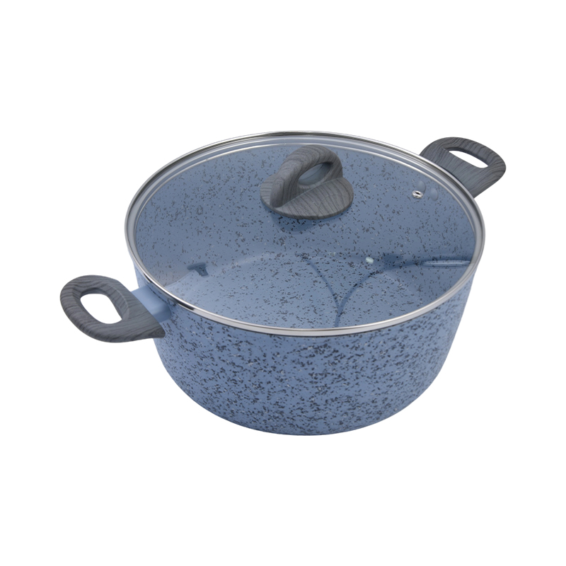 Casseruola in alluminio forgiato con granito blu