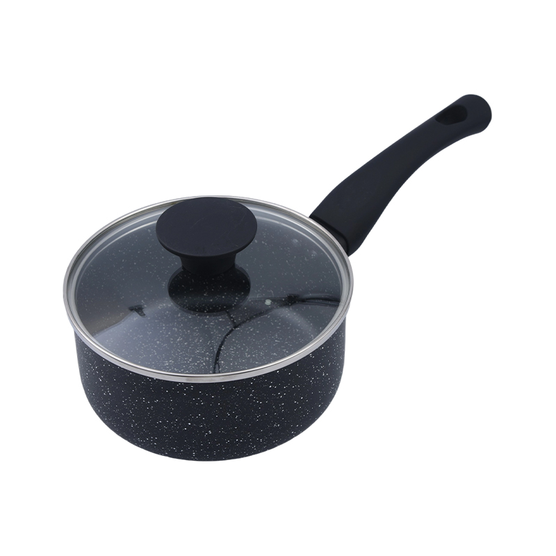 Casseruola in alluminio pressato marmo nero