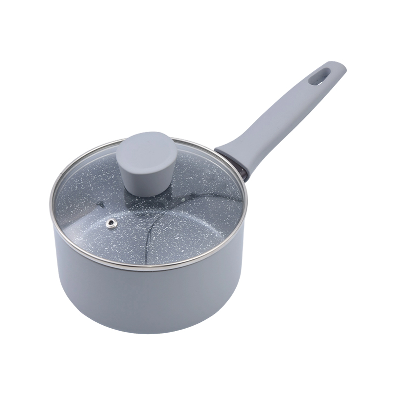 Casseruola in alluminio pressato color crema marmo