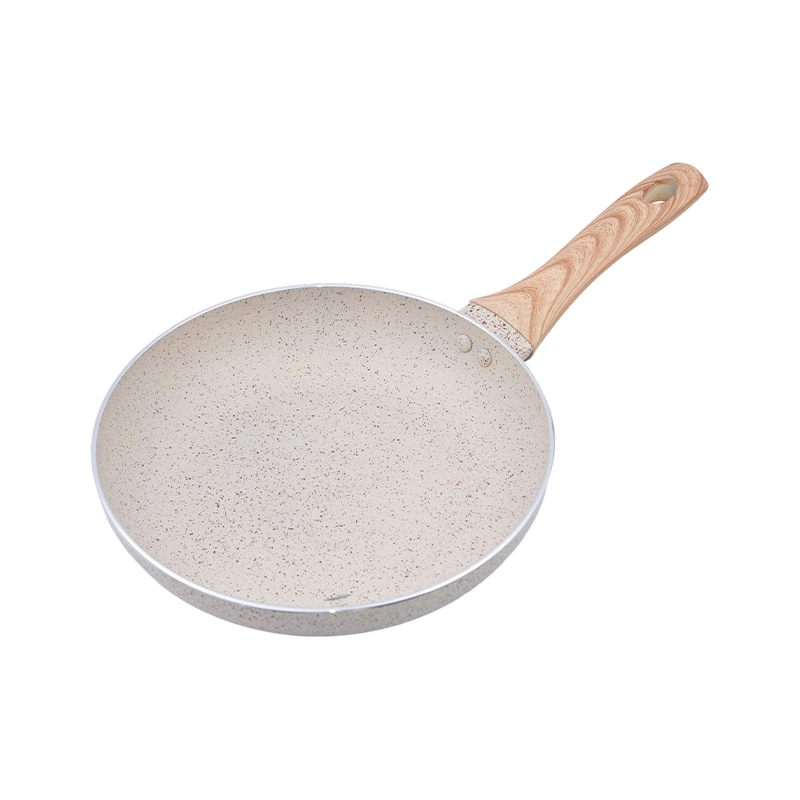 Set di pentole in alluminio pressato con rivestimento antiaderente in marmo crema